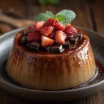 Cremoso Flan de Chocolate Casero con Caramelo